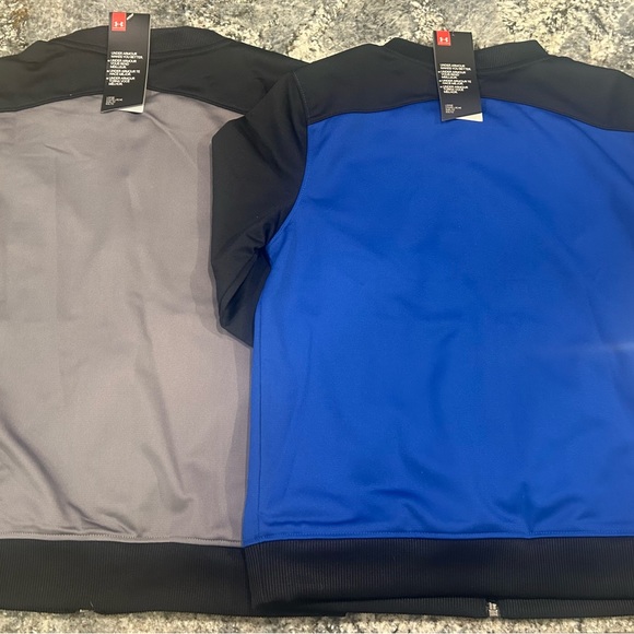 Under armor Two track zip up jackets youth size Large - Picture 2 of 2